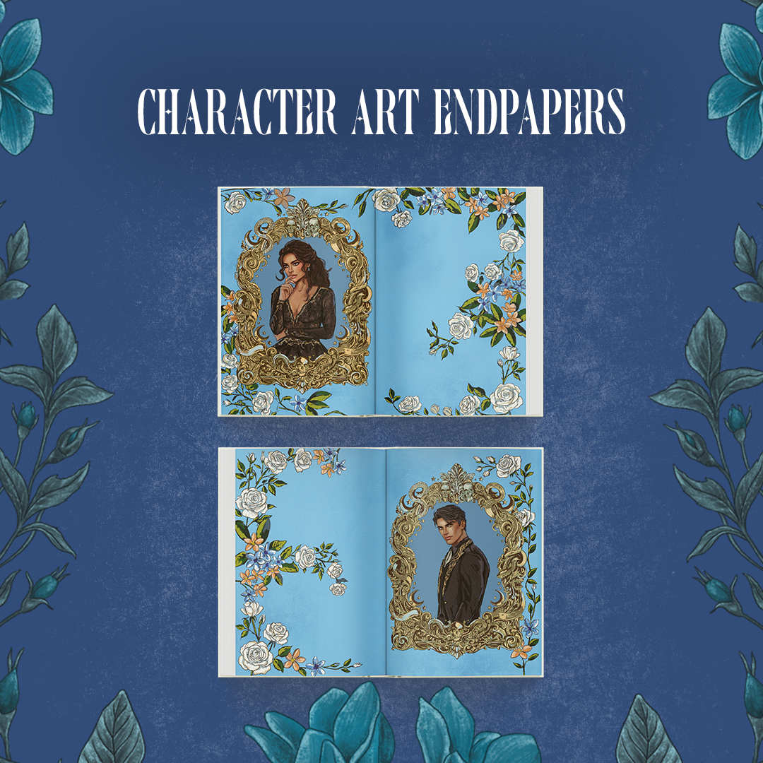 Kingdom of the Feared Deluxe hardback - character art endpapers